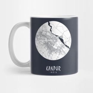 Kanpur, India City Map - Full Moon Mug